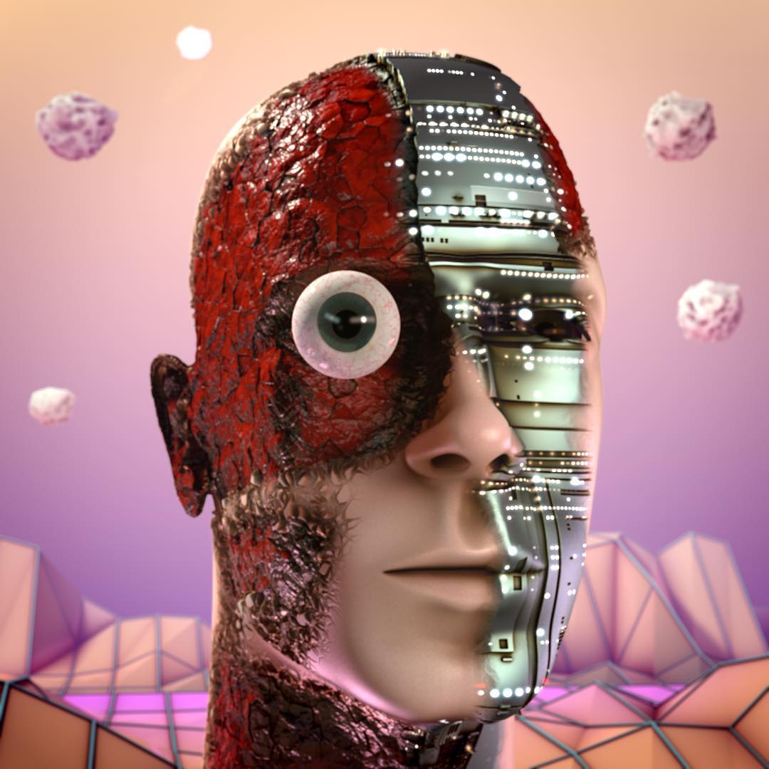 Self portrait #c4d #physicalrender #3d #digitalart #aftereffects #cinema4d #beeple #greeble #aftereffects #pwoig