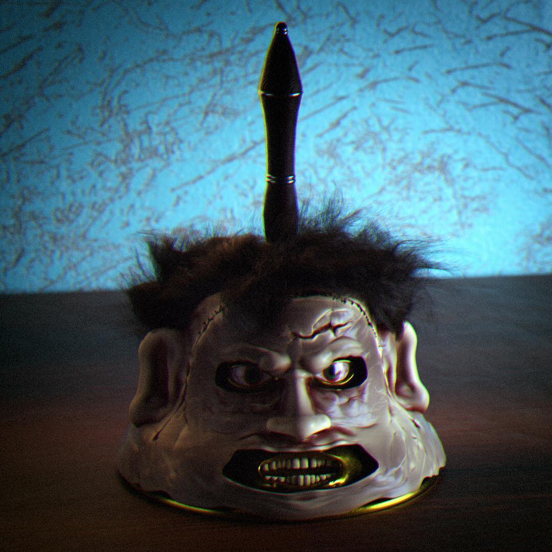 Leather Bell #randorender #cinema4d #c4d #otoy #octane #aftereffects #adobe #abstractart #digitalart #3d #horror #leatherface #texaschainsawmassacre #pwoig