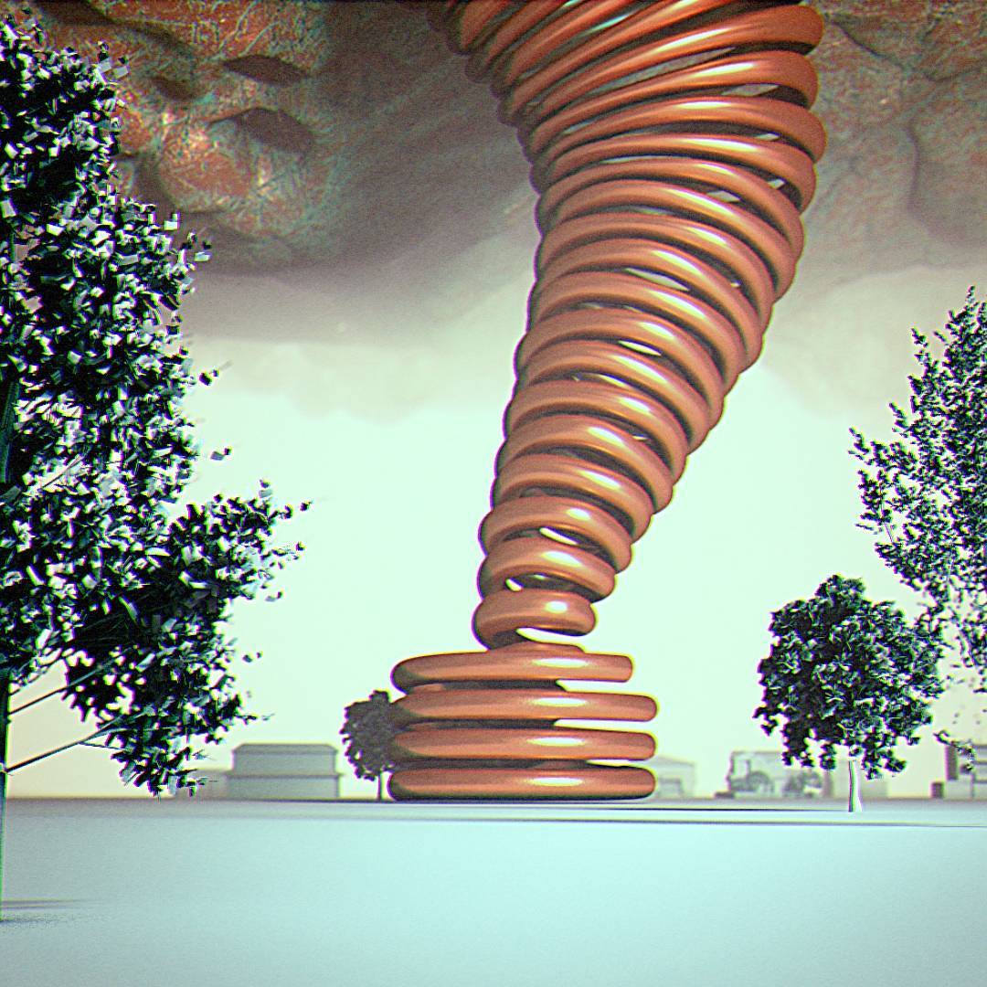 Copper Tornado #randorender #cinema4d #c4d #aftereffects #adobe #octane #otoy #digitalart #abstractart #copper #tornado #pwoig